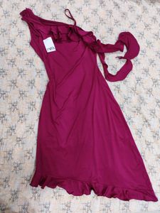 ZARA fuchsia Ruffle dress