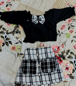 Cute Black & White Outfit Set