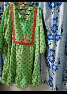 Green Printed Dress