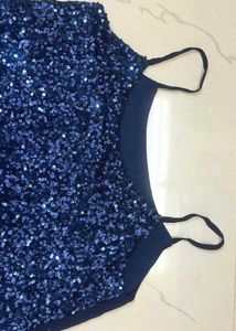 Sparkly Navy Blue Tank Top