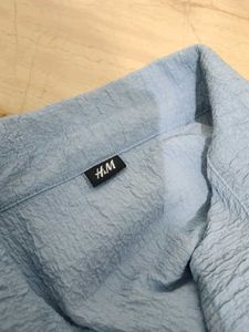 Blue Shirt Style Top