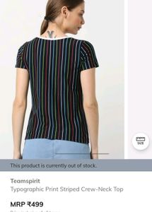 Striped Crew Neck Top From Ajio