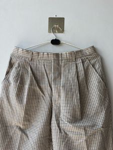 Korean Checked Beige Pants