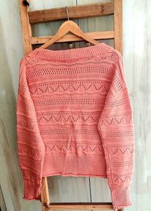 Peach Colour Designer Cardigan Size-40-42
