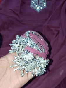 Beautiful Designer Gown With Attached Duppata And Waist Belt