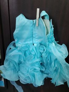 Adorable Aqua Ruffle Dress