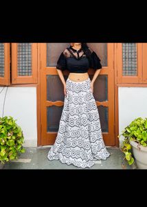 Cotton Embroiderd Long Skirt