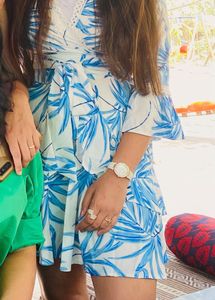 White And Blue Summer Dress