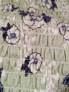 Floral Smocked Crop Top