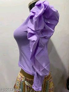 Lilac Puff Short Sleeve Top