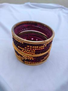 Maroon Colour Bangles Set