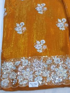 Embroidered Mustard Salwar Kameez