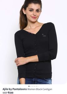 100% Cotton Purple Full Sleeves V Neck Top