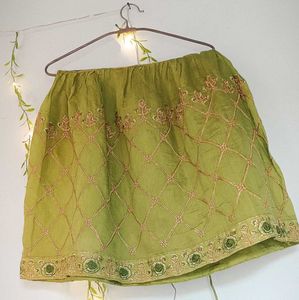 Green Embroidered Kurta sharara Set