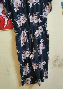 Black Knee Length Jump Suit
