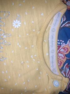 Yellow &#39;Sunshine&#39; Baby Top