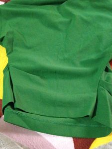 off shoulder green top