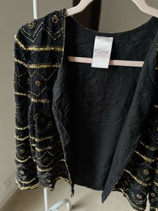 Classic WOMAN BLACK GOLD SEQUINS Jacket