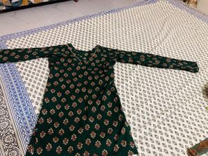 Green Floral Kurta