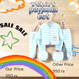 Woolen Baby T-Shirt & Pajama Set