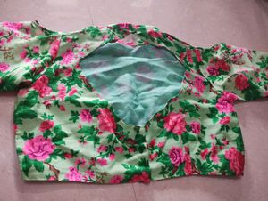 Floral Crop Top And Skirt