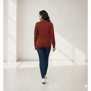 Classic Ribbed Knit Sweater