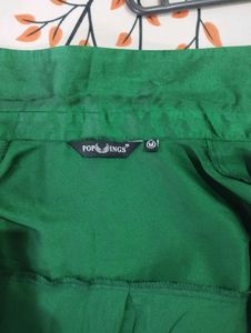 Green Satin Blouse
