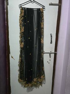Black Net Dupatta
