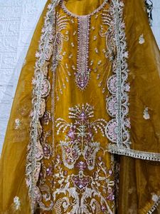 Gorgeous Mustard Embellished Kurta
