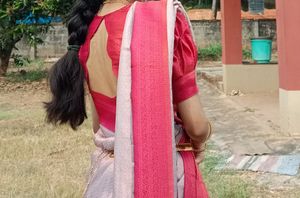 Pink Grey Silk Lehenga