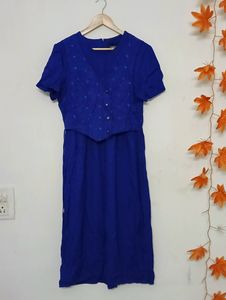 Blue Midi Womens Dress