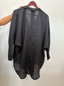 Stylish Black Button-Down Top