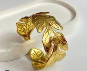 Gold Leaf Cuff Bracelet