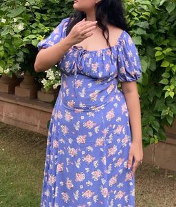 A-line Floral Dress