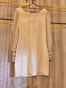 Embellished White Dress