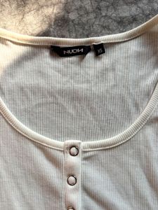 Ribbed Tank Top with Buttons