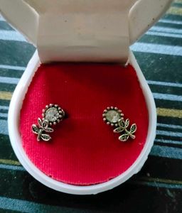 Floral Silver  Look Alike Earring