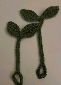 Crochet leaf Sprouts- SET OF 2