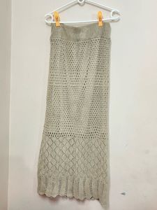 Crochet Knit Maxi Skirt
