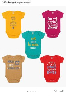 7 Onesies Combo 0 To 3 Months