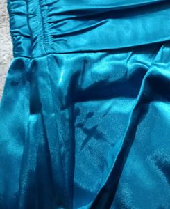 Teal Satin Cocktail Dress