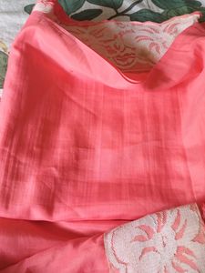 Beautiful Peach Saree