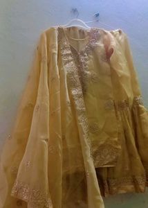 Golden Colour Gharara Set