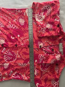 Utsa Floral  XS Kurti Rose Pink