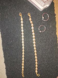 2 Bracelets &2  Rings Set