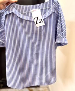 Blue Striped Blouse