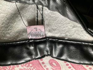 Straight leg leather pants