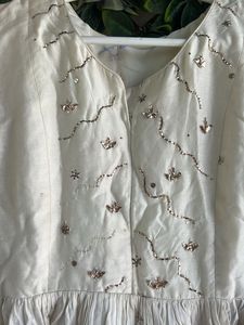 Off White Color Anarkali Suit Se