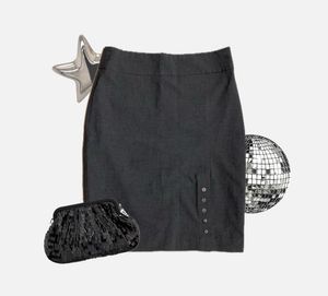 Gray Corporate Aesthetic Skirt