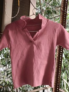 Rose Mock Neck Crop Top